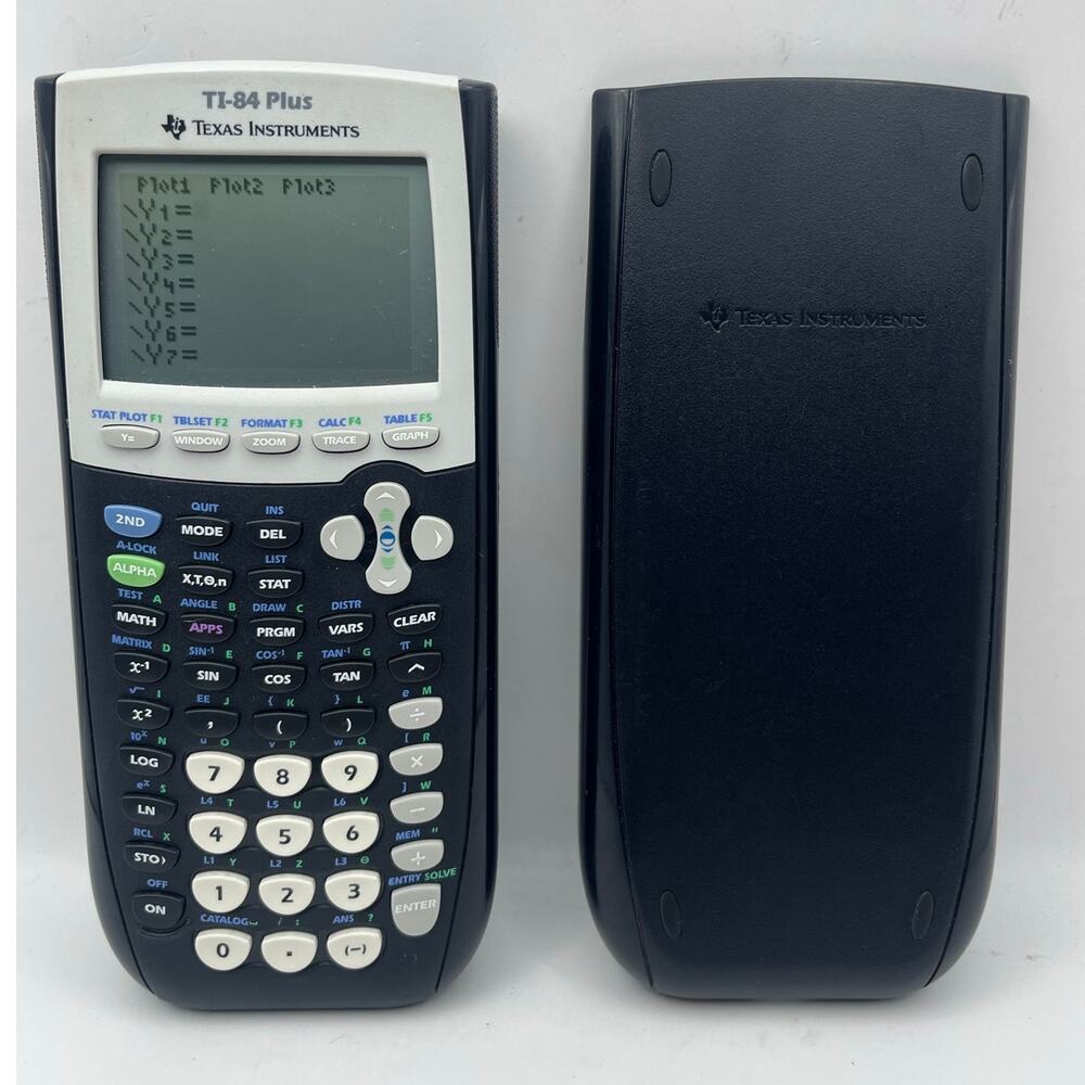 Texas Instruments TI-84 Plus Graphing Black Calculator With Cover Tested & USED - Picture 3 of 6
